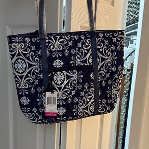 Vera Bradley Dark Blue and White Patterned Tote